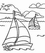 Nautical Segelboot sketch template
