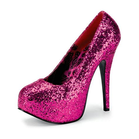 pleaser hot pink glitter platform pump wide width heels    stilettos walmartcom