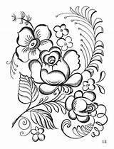 Coloring Pages Patterns Folk Printable Adults Sheets Polish Flowers Painting Colouring Adult Embroidery Russian Rose Drawings Google Designs Color Flower sketch template