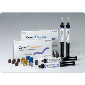 core  yellow syringe kit flowable core build  resin dual cure dental supplies