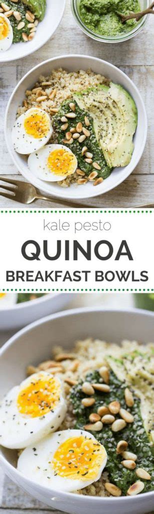 savory pesto quinoa breakfast bowls recipe home inspiration  diy