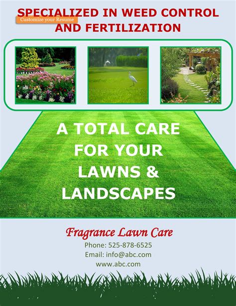 printable landscaping flyers printable templates