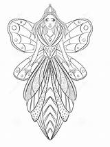 Coloring Pages Therapy Fairy Queen Adult Flower Illustration Printable Beautiful Color Adults Book Dress Gorgeous Bright Colors Favorite Choose sketch template