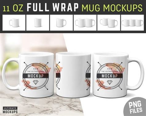 oz full wrap mug mockups transparent pngs psd  psd mockups  mugs  psd