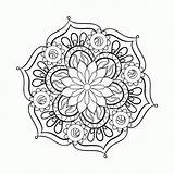 Coloring Adult Mandala Pages Adults Printable Pdf Flower Zentangle Clipart Paisley Print Vector Stylized Elegant Coloringbookfun Sheet Lotus Pattern Abstract sketch template