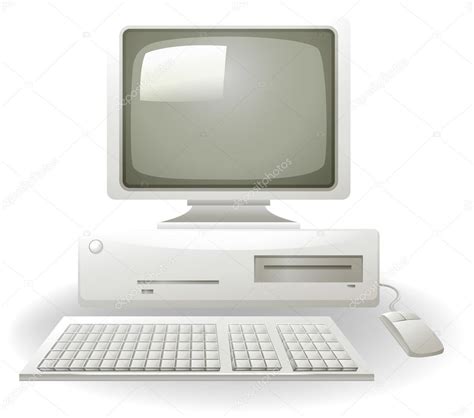 computerscherm oud stockvector  blueringmedia