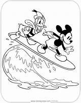 Mickey Disneyclips Surfing sketch template