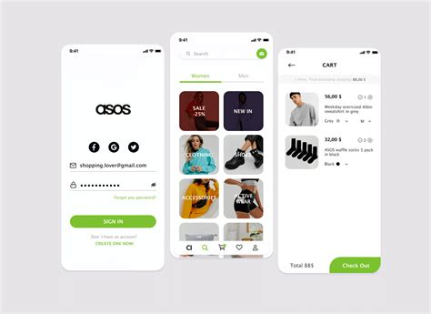 asos fashion ecommerce app uxui design  behance
