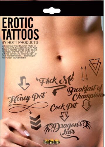 erotic tattoo s assorted pack kinky temporary body tattoos fake