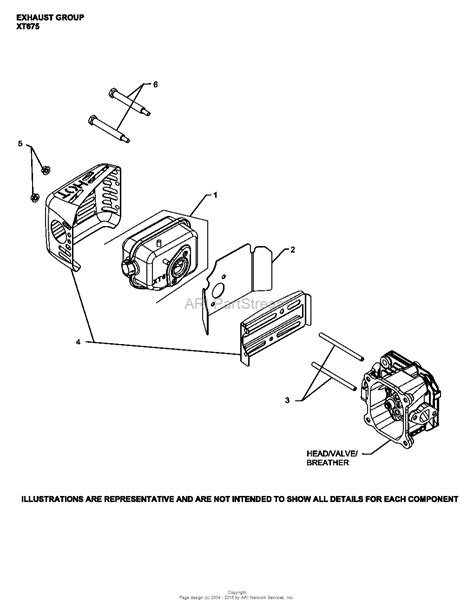 kohler xt  toro   ft lbs gross torque parts diagram  exhaust group xt