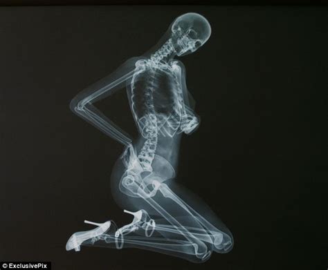 xxx rated calendar pin up shows off her skeleton in series of x ray poses daily mail online