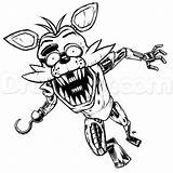 Foxy Five Nights Fox Freddys Draw Fnaf Coloring Pages Drawing Freddy Step Drawings Characters Printable Visit Pirate Pop Sheets Easy sketch template