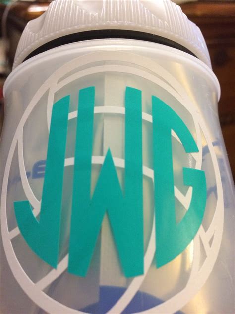 Volleyball Monogram On A Water Bottle Sarahkatecreations