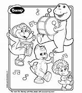 Barney Coloring Bop Baby Bj Printable Pages Playing Friends Birthday Party Instruments Kids Colouring Color Hubpages Books Sheets Games Fun sketch template