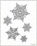 Coloring Snowflakes Christmas Pages Printable Easy Snowflake Kids sketch template