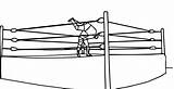 Ring Boxing Wrestling Wwe Cliparts Clipart Library Coloring sketch template