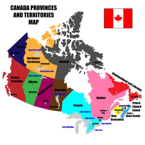 canadian provinces  capitals illustrations royalty  vector