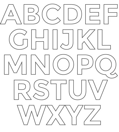 printable large letter stencils  printable upper case