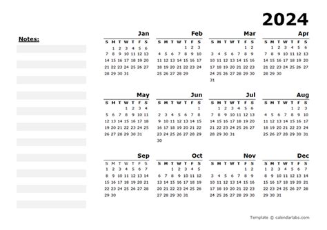 yearly calendar blank minimal design  printable templates