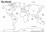 Weltkarte Karte Kontinente Geographie Ozeane sketch template