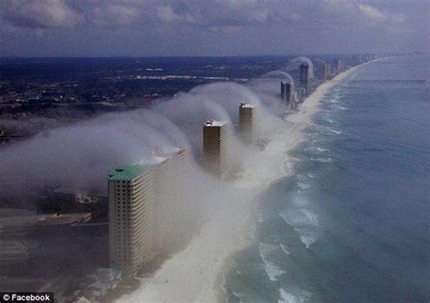 strange wave clouds    florida coastline earth