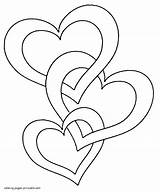 Coloring Hearts Pages Printable Print Heart sketch template