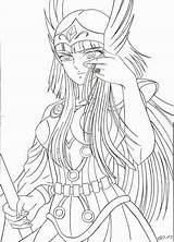 Seiya Coloriage Hilda Chevalier Zodiaque sketch template