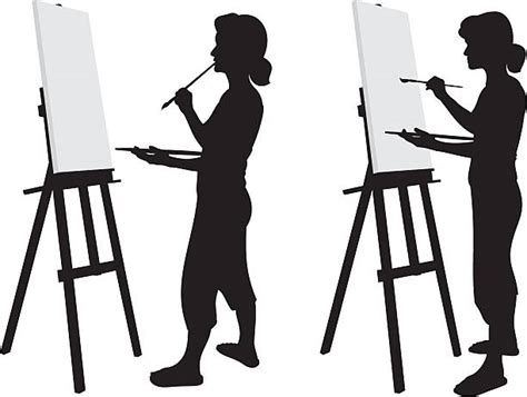 Art Easel Silhouette Illustrations Royalty Free Vector Graphics And Clip
