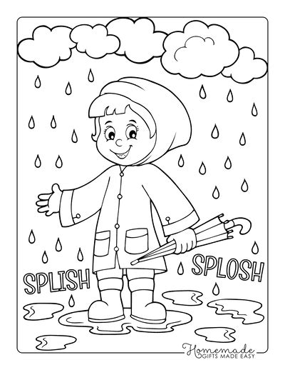coloring pages rain home design ideas
