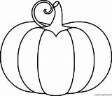 Pumpkin Coloring Printable Pages Print Easy Halloween Outline Format Vector Fall sketch template
