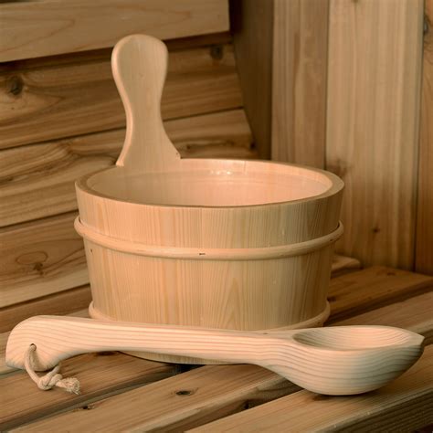 bucket ladle and thermometer package almost heaven saunas