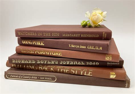 collection  vintage brown books  decoration etsy