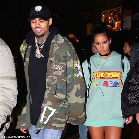 chris brown leaves club with mystery woman and rihanna there too daily mail online