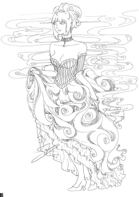 madame mist coloring page by ravefirell on deviantart