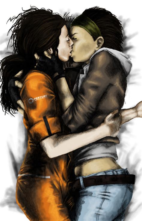 alyx and chell by kingaby on deviantart