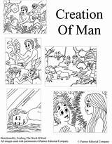 Coloring Pages Creation Bible Story God Adam Eve Comments sketch template