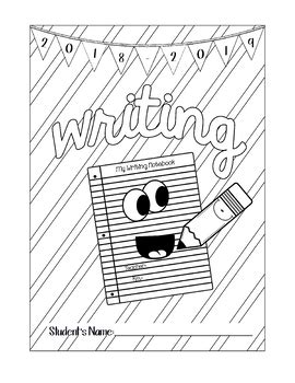 writing cover coloring page  notebook  dream blossom inspire