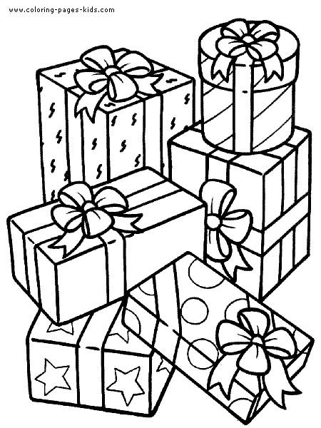 birthday present coloring pages coloring pages