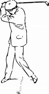Golfer Disparo Golfista Kolorowanka Pemain Druku 75kb Svgsilh 4vector Onnittelukortit Jugando sketch template