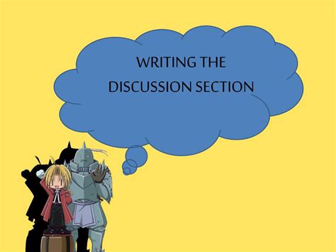 writing  discussion section powerpoint
