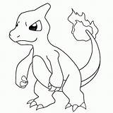 Charmander Glumanda Ausmalbild Pokémon sketch template