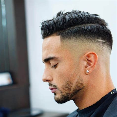 mid fade side part haircut simple haircut  hairstyle