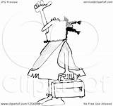 Hitchhiking Luggage Caveman Holding Illustration Clipart Royalty Djart Vector sketch template