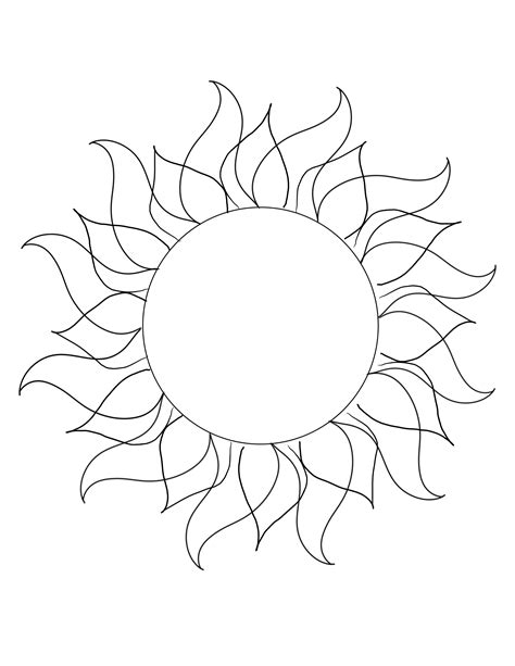sunshine coloring page outline drawings pencil art drawings art