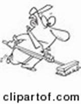 Cartoon Outlined Dusting Toonaday Leishman Sweeping Broom sketch template