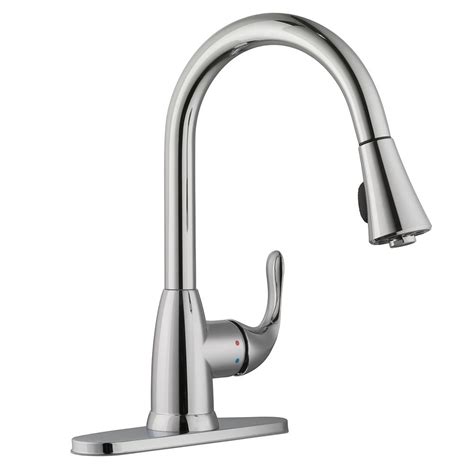 glacier bay market single handle pull  kitchen faucet sprayer  polished chrome  home