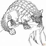 Coloring Ankylosaurus Dino Pages Cretaceous Supercoloring Skip Main sketch template