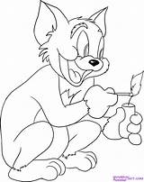 Tom Jerry Coloring Drawing Pages Cartoon Draw Cat Characters Character Famous Print Color Simple Film Getdrawings Info sketch template