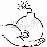 Bomb Holding Hand Clipart Terrorist Terrorism Clip Cartoon Graphicsfactory Preview Graphics Use sketch template