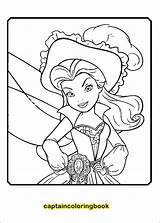 Coloring Pirate Tinkelbell Fairy sketch template